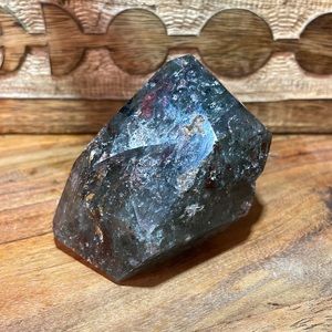 Beautiful, dark and unique garden quartz freeform
